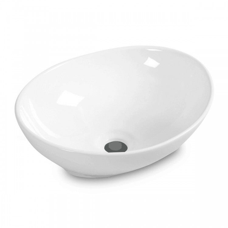 Sleek Oval Ceramic Bathroom Sink