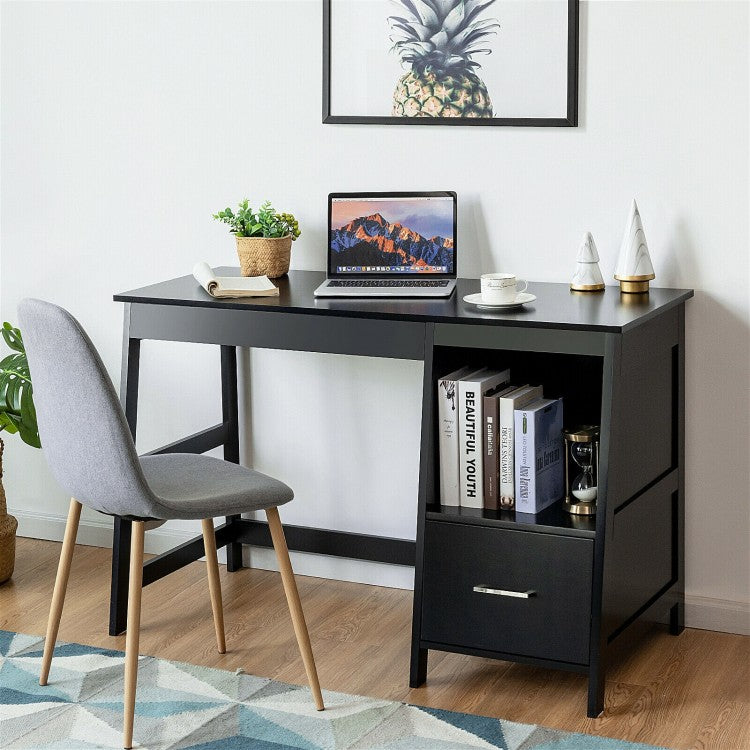 Minimalist Workstation Desk - Black