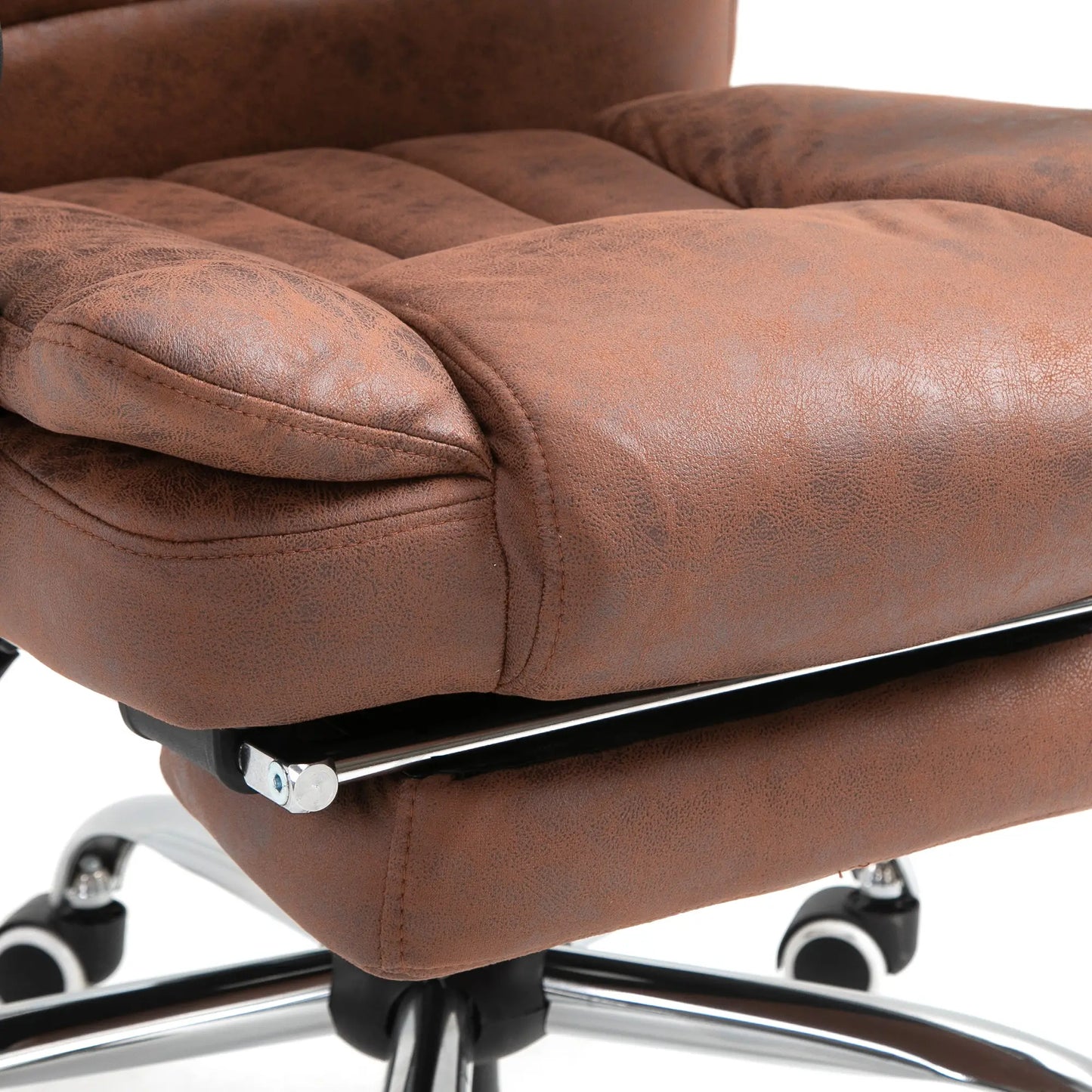 High Back PU Leather Executive Chair - Coffee