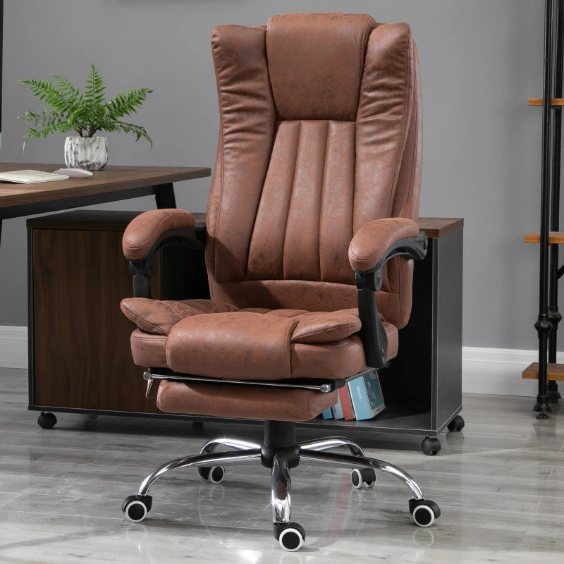 High Back PU Leather Executive Chair - Coffee