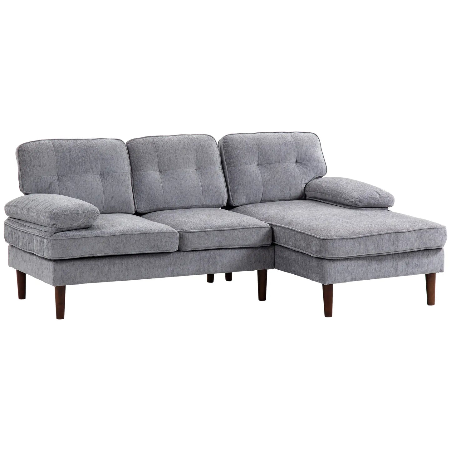 Right Chaise Couch - Grey