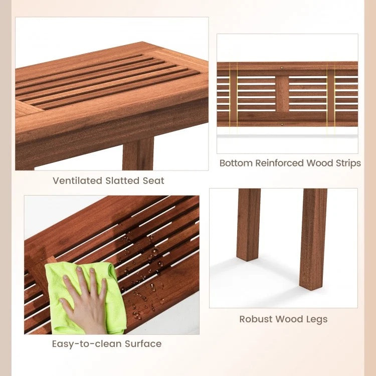 Sunset Haven Slat Bench