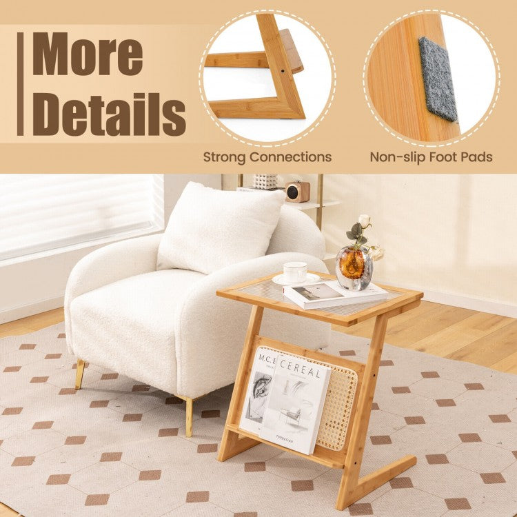 Magazine Holder Table - Natural
