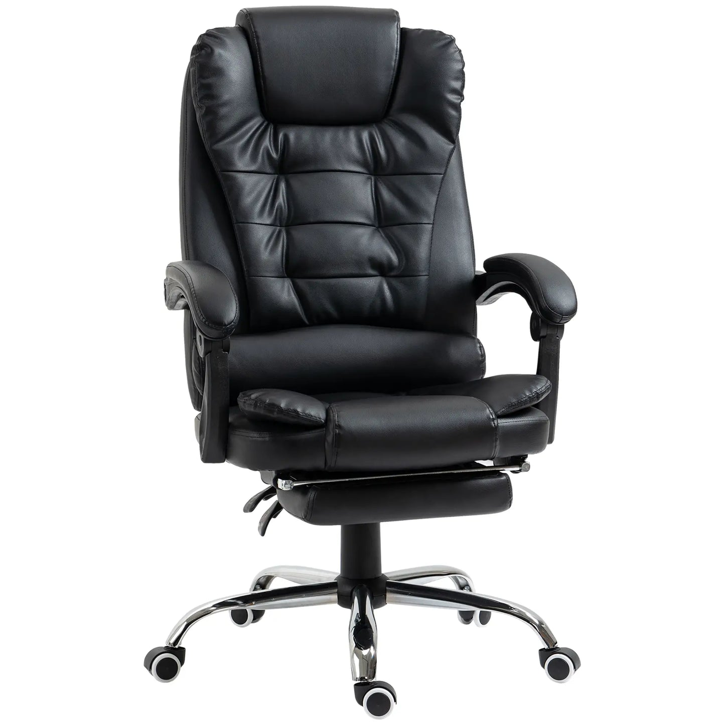 High Back PU Leather Executive Chair - Black