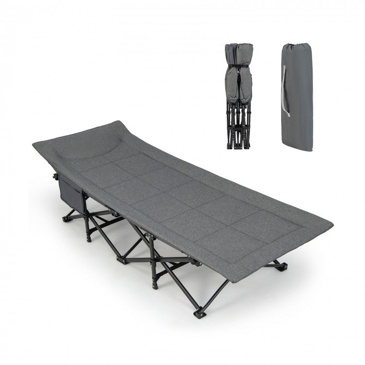 Traveler's Foldable Camping Cot - Gray