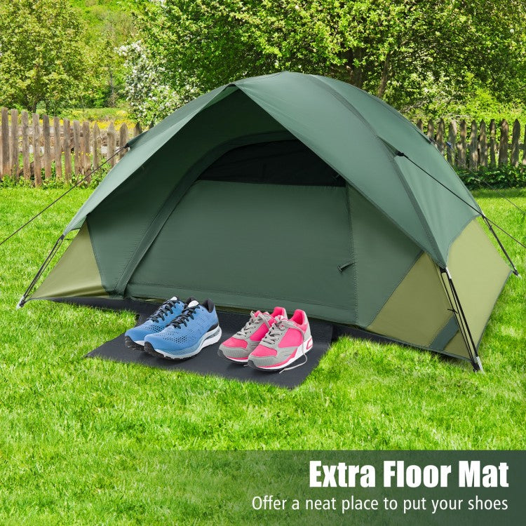 Green TwinEntry 2-Person Camping Tent