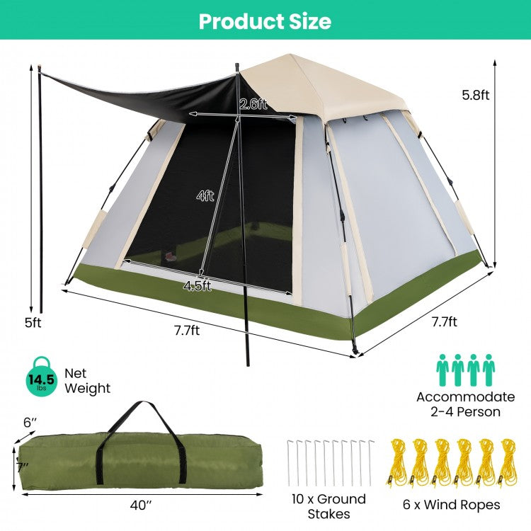 QuickCamp 2-4 Person Pop-Up Tent