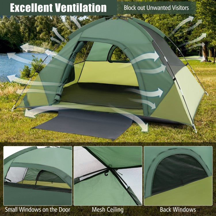 Green TwinEntry 2-Person Camping Tent