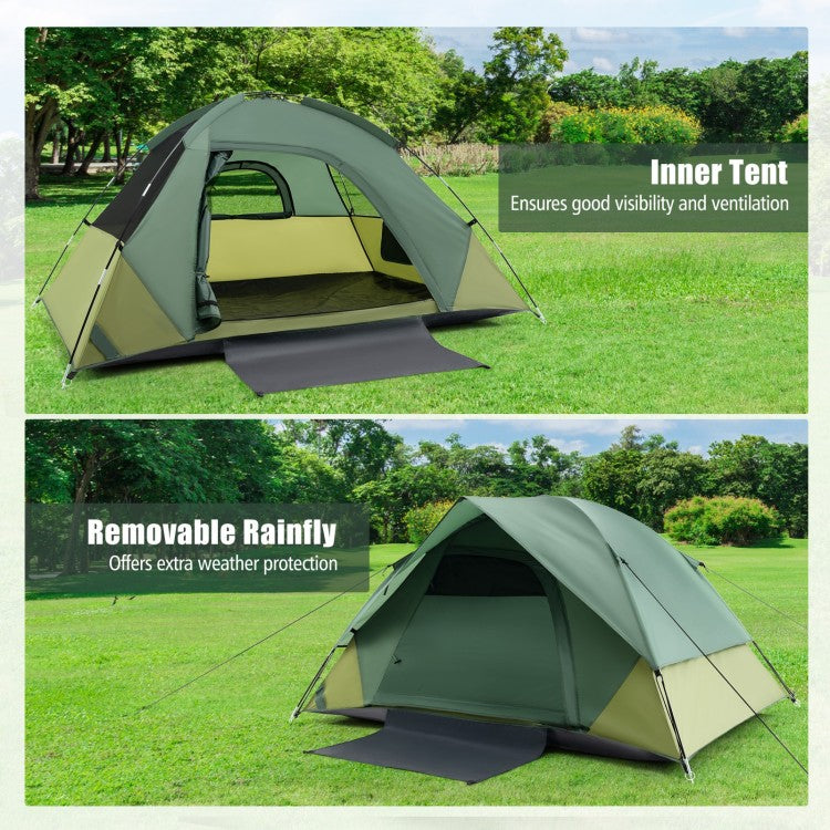 Green TwinEntry 2-Person Camping Tent