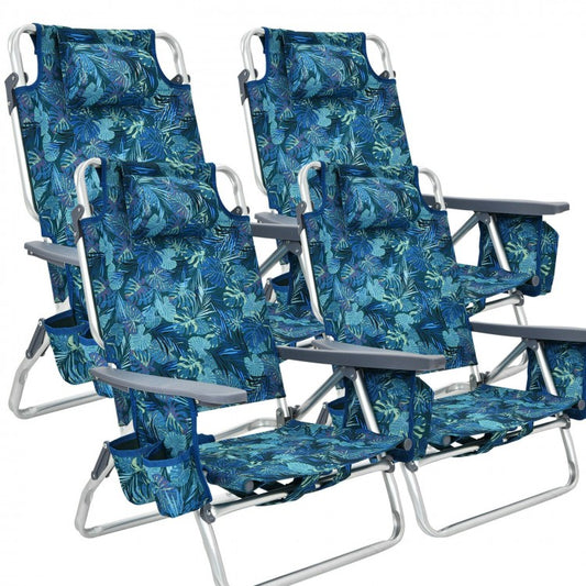 4-PC Oceanic Retreat Beach Chair Bundle