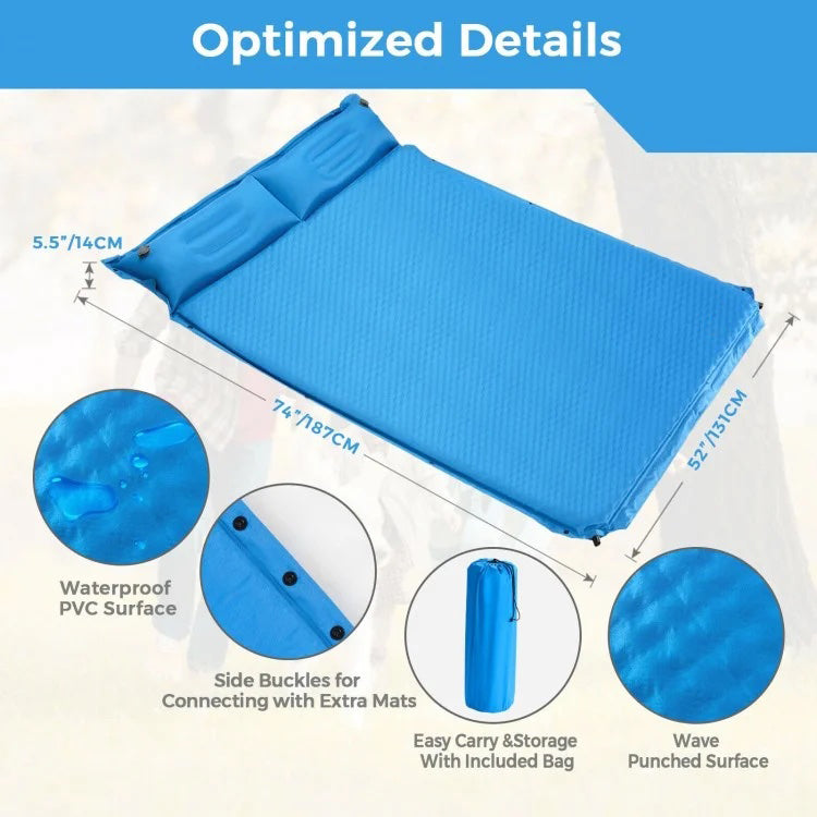 Portable Comfort Self-Inflating Sleeping Pad