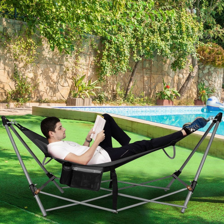 Convertible Indoor-Outdoor Hammock - Gray