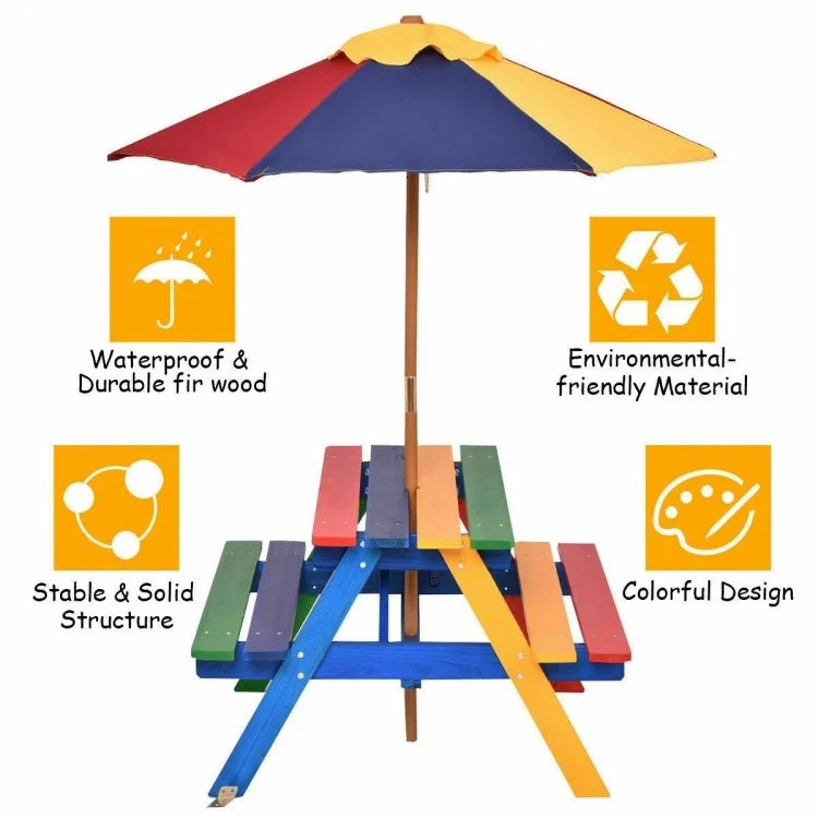 Multicolor Kids' Outdoor Table Set