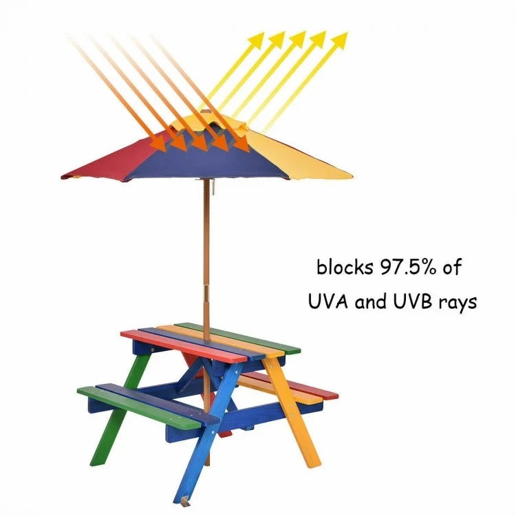 Multicolor Kids' Outdoor Table Set