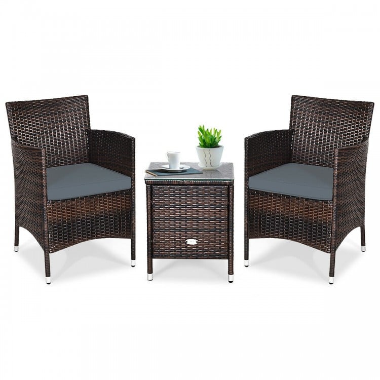 MistyMingle Outdoor Wicker Trio