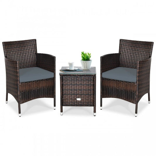 MistyMingle Outdoor Wicker Trio