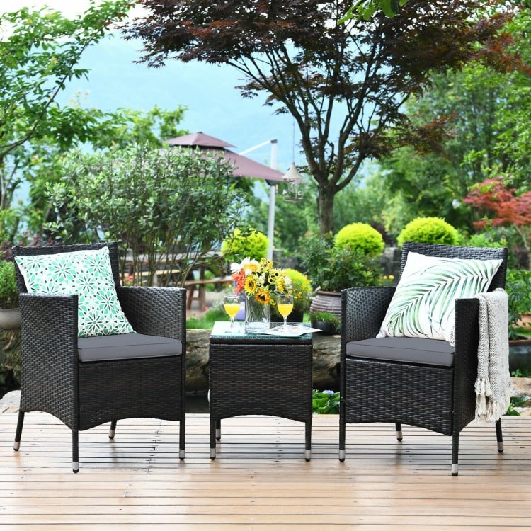 MistyMingle Outdoor Wicker Trio