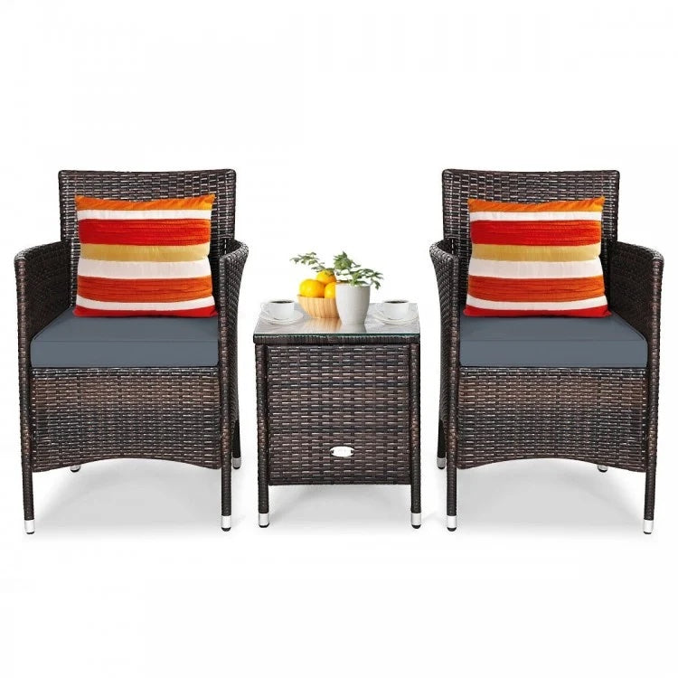 MistyMingle Outdoor Wicker Trio