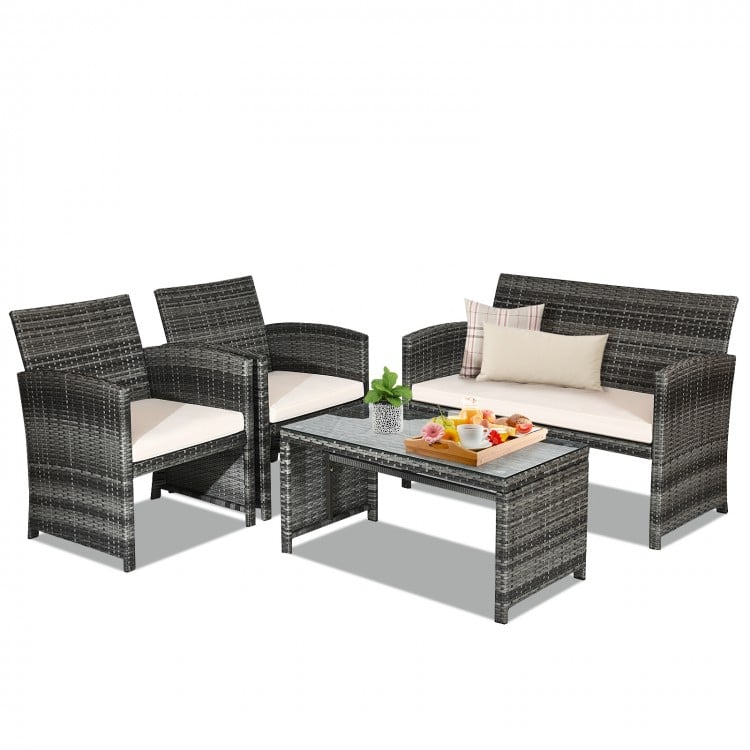 CoastalCharm Rattan Lounge Set