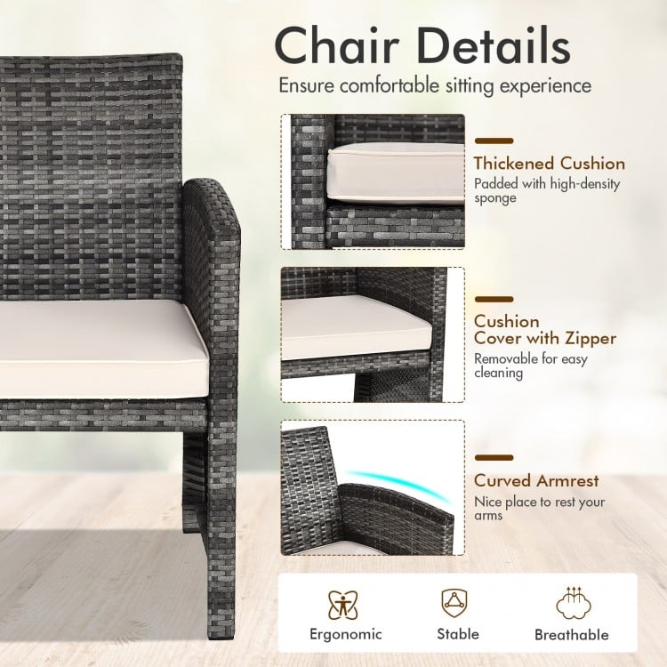 CoastalCharm Rattan Lounge Set