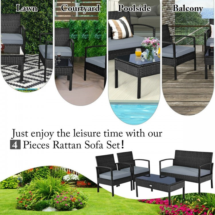 PatioHaven 4-Piece Outdoor Lounge Suite