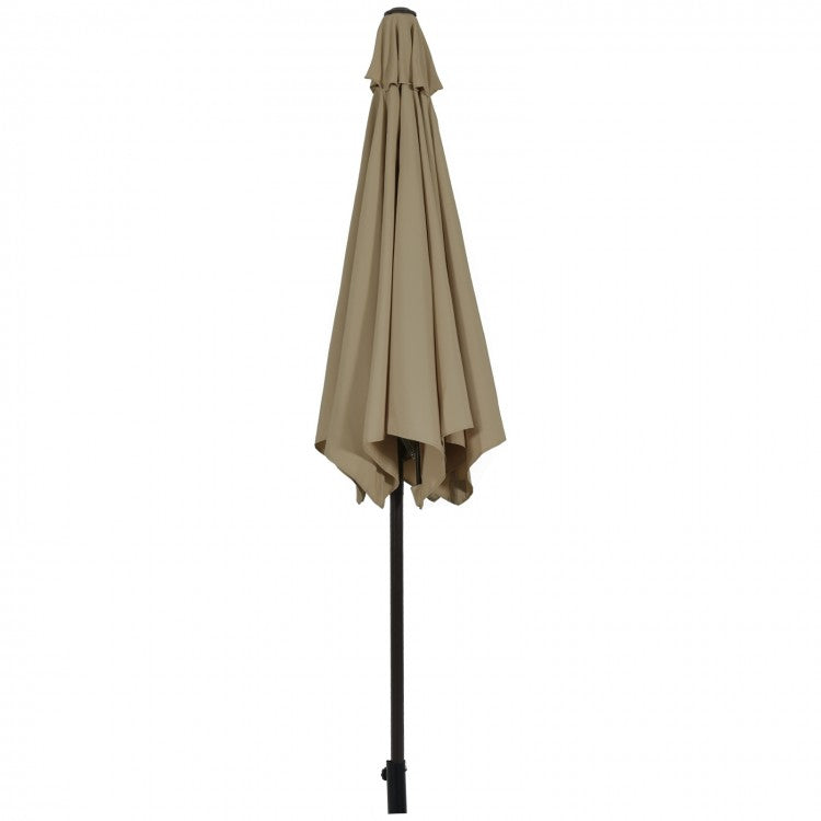 EasyTurn 10-Foot Crank Patio Umbrella -Tan