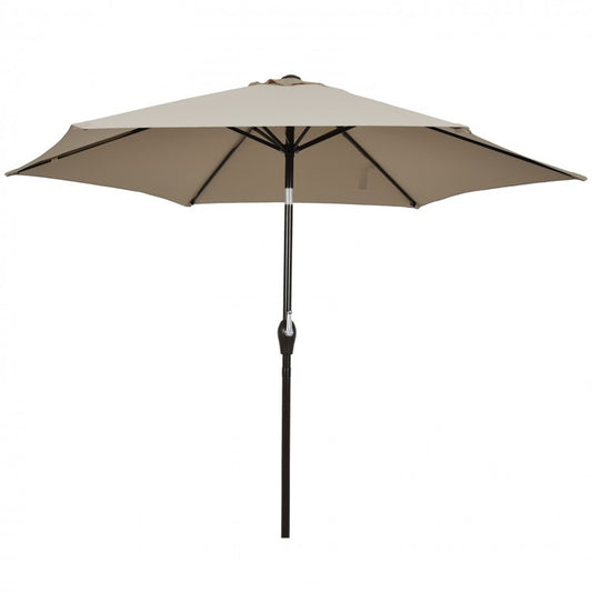 EasyTurn 10-Foot Crank Patio Umbrella -Tan