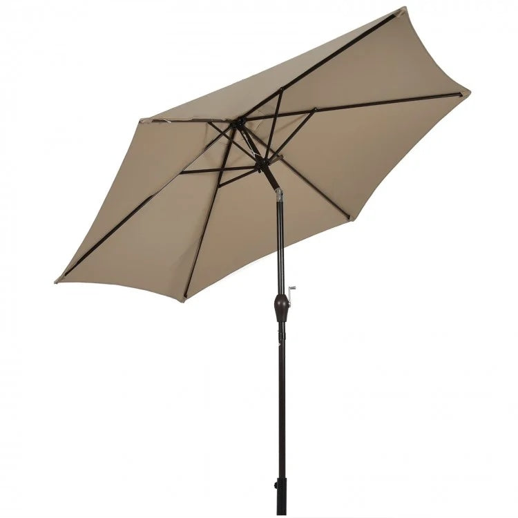 EasyTurn 10-Foot Crank Patio Umbrella -Tan