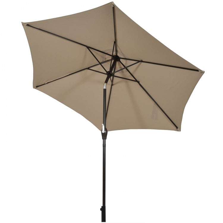 EasyTurn 10-Foot Crank Patio Umbrella -Tan