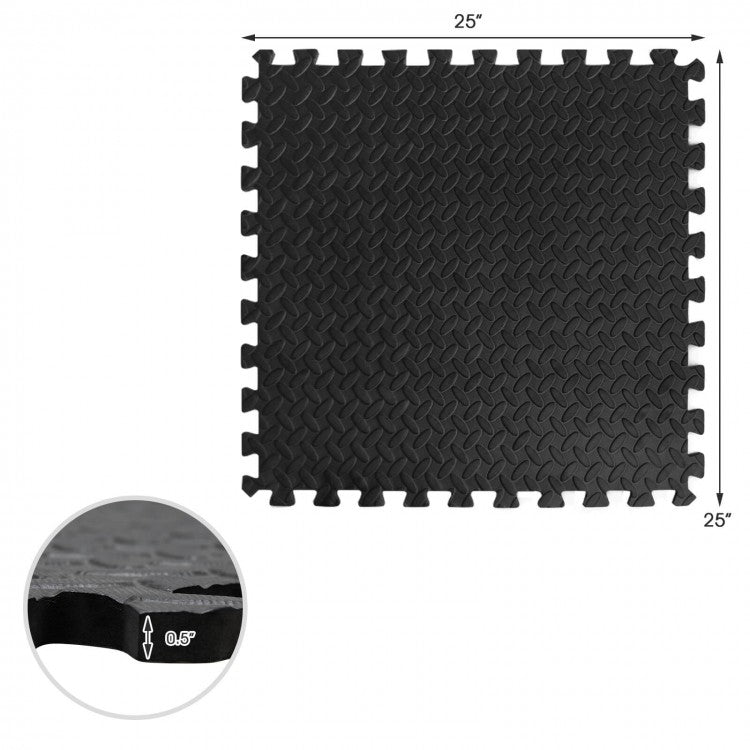 Black Foam Puzzle Set (12 Pieces)