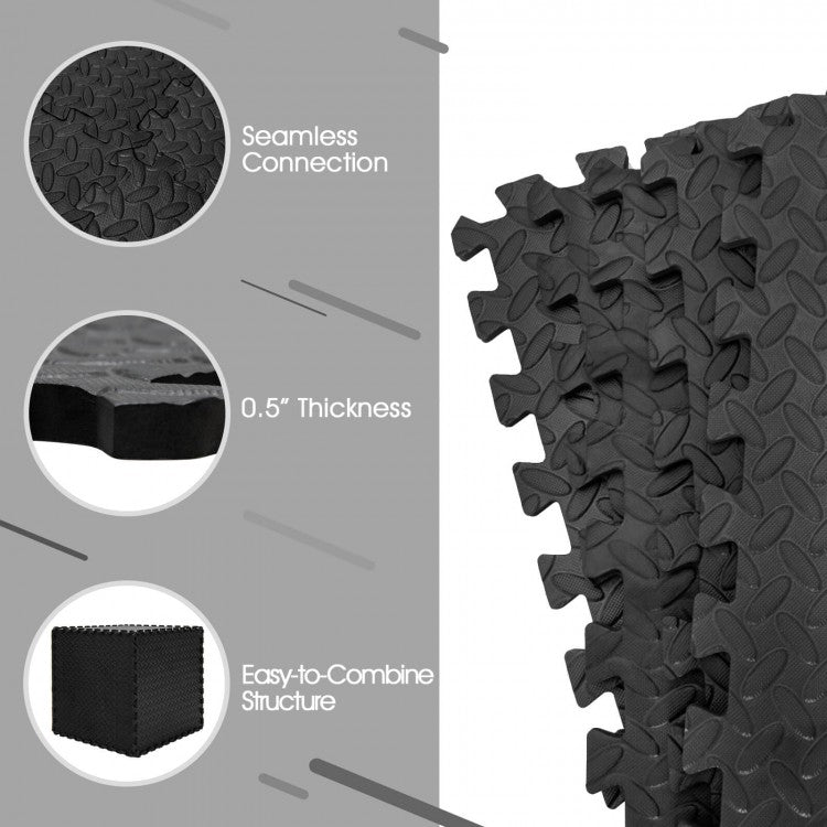 Black Foam Puzzle Set (12 Pieces)