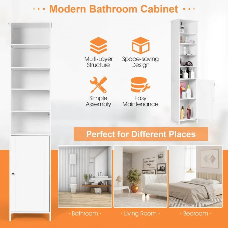 Bathroom Storage Cabinet - White