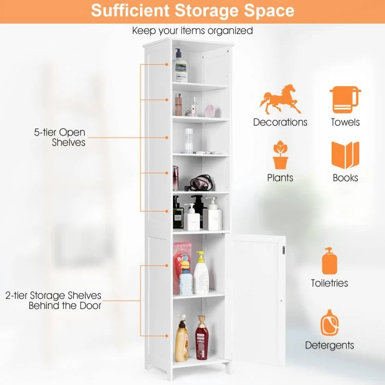 Bathroom Storage Cabinet - White