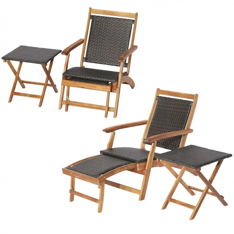 Sunset Relaxation Set - Teak Table