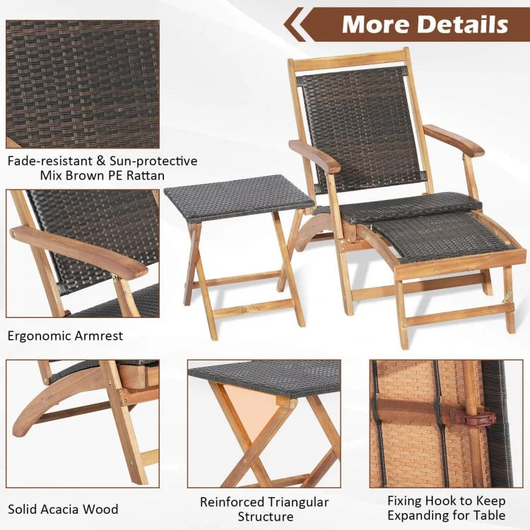 Sunset Relaxation Set - Teak Table