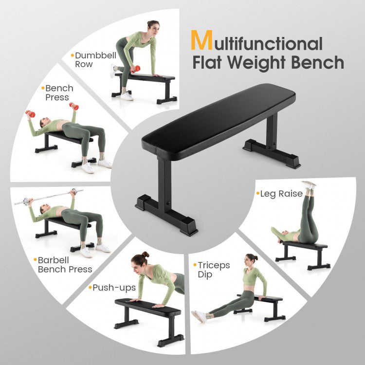 HeavyLift Flat Bench - Black