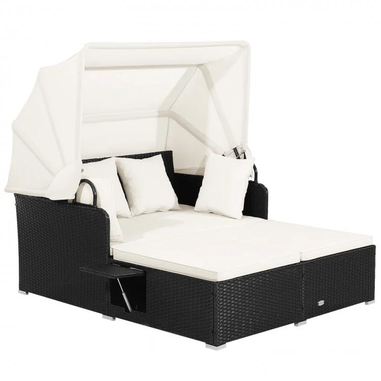 Serene Rattan Daybed Set - Off White