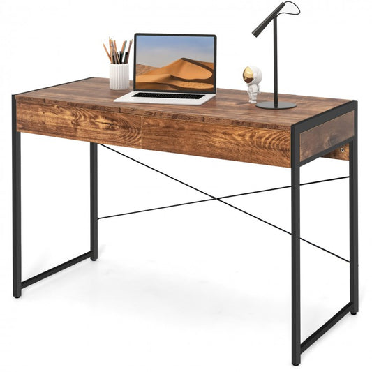 EspressoSteel Executive Desk