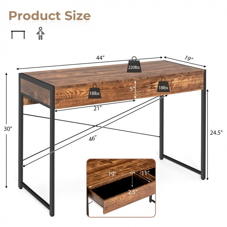 EspressoSteel Executive Desk