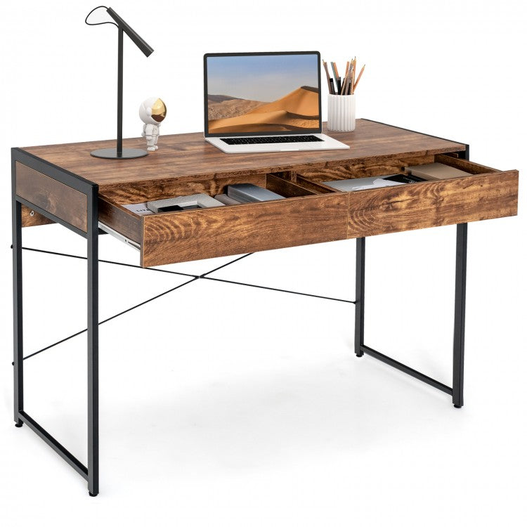 EspressoSteel Executive Desk