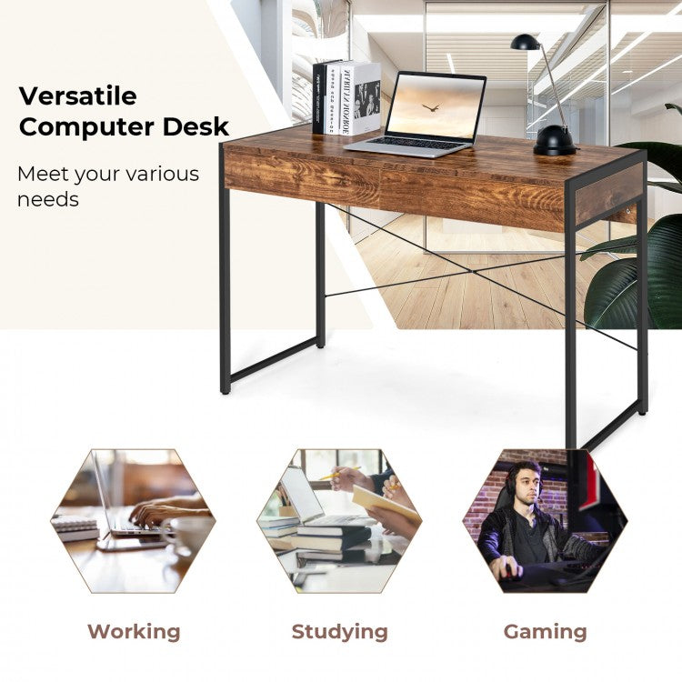 EspressoSteel Executive Desk