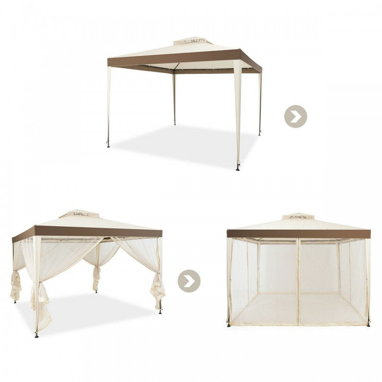 Elegant Shelter 10x10 Gazebo - Beige
