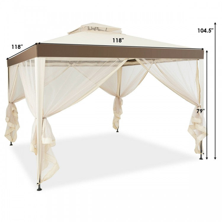 Elegant Shelter 10x10 Gazebo - Beige