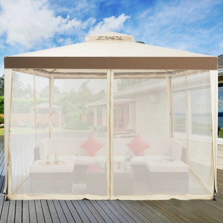 Elegant Shelter 10x10 Gazebo - Beige