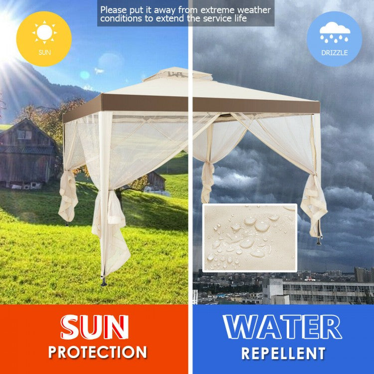 Elegant Shelter 10x10 Gazebo - Beige
