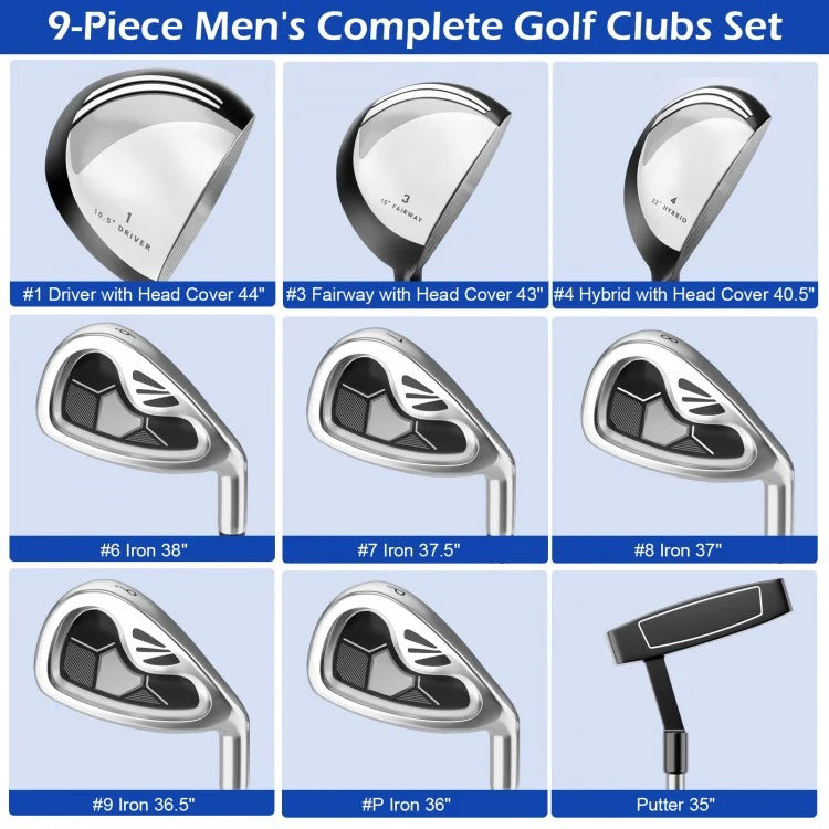 Gray Eagle 9-Piece Golf Club Set