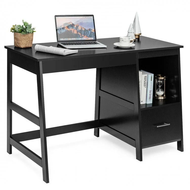 Minimalist Workstation Desk - Black