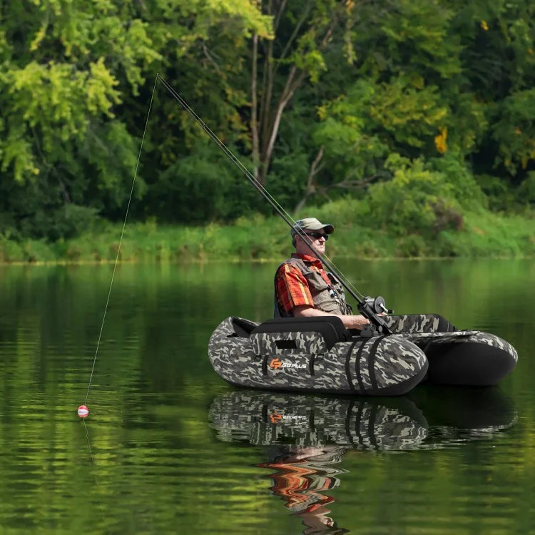 Green Angler's Inflatable Float Tube