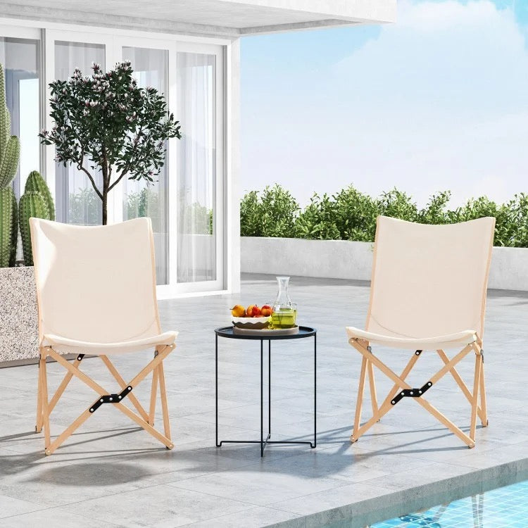 SereneSpace Bamboo Chair Set