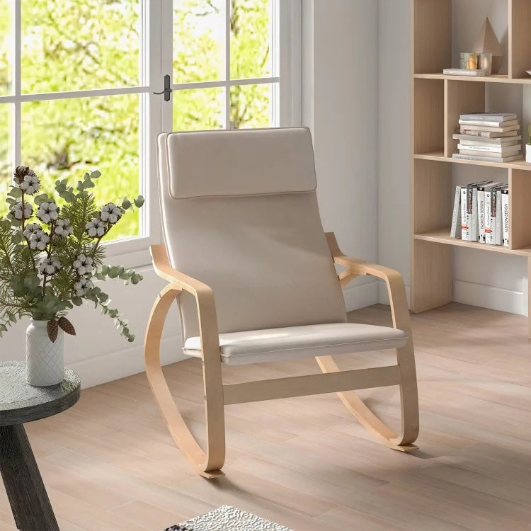 GentleGlide Beige Rocking Chair